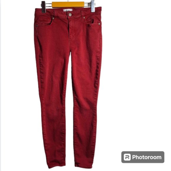 Paige Verdugo Ankle Skinny Jeans in Viking Red Size 29 - Picture 1 of 11